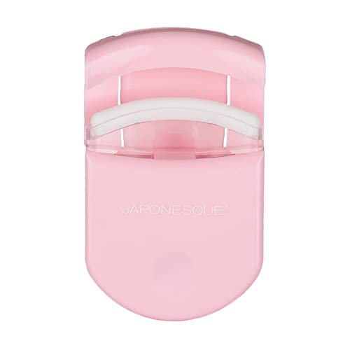 Curlador de Pestañas de Viaje JAPONESQUE, Rosa - Curlador de Pestañas de Plástico para Maquillaje de Viaje, Incluye Almohadilla de Repuesto - 1 - imagen 1
