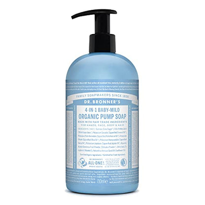 Jabón Líquido Orgánico Dr. Bronner's con Azúcar (Sin Fragancia para Bebés, 24 Onzas) - Hecho con Aceites Orgánicos Certificados Regenerativos, Azúcar - imagen 4