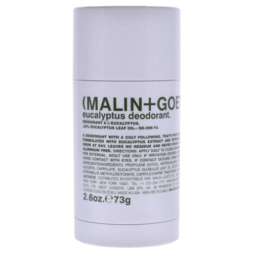 Desodorante Eucalipto MALIN+GOETZ, defensa natural contra olores y sudor, para todo tipo de piel, 2.6 Fl Oz, sin aluminio ni parabenos - imagen 1