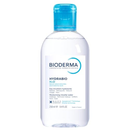 Agua Micelar Bioderma Hydrabio H2O, Limpiador Facial Suave y Desmaquillante para Piel Sensible y Deshidratada, 8.4 Fl Oz - imagen 3