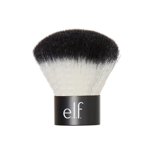 Brocha Kabuki e.l.f. para rostro, brocha de maquillaje de tamaño de viaje para aplicación precisa y controlada, vegana y libre de crueldad - imagen 1