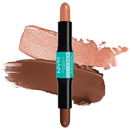 NYX Professional Makeup Wonder Stick, Stick de Contorno y Iluminación de Doble Cara, Mezclable y Vegano, Tono Medio - imagen 4