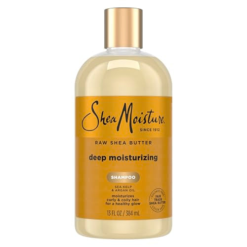 Shampoo Hidratante Profundo SheaMoisture con Manteca de Karité Cruda y Aceite de Argán para Cabello Seco, Dañado o en Transición 13 oz - imagen 1