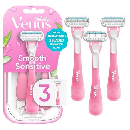 Gillette Venus Sensitive Maquinillas de Afeitar Desechables para Mujeres - Paquete Individual de 3 Maquinillas - imagen 2