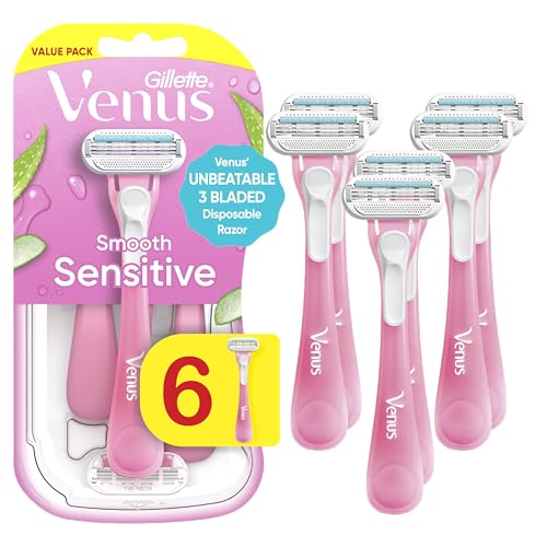 Gillette Venus Rasuradoras Desechables para Mujeres con Piel Sensible, Paquete de 6, Cierra el Afeitado con Comodidad - imagen 3