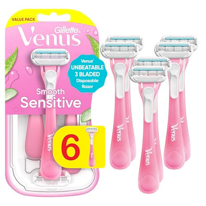 Gillette Venus Rasuradoras Desechables para Mujeres con Piel Sensible, Paquete de 6, Cierra el Afeitado con Comodidad - imagen 4