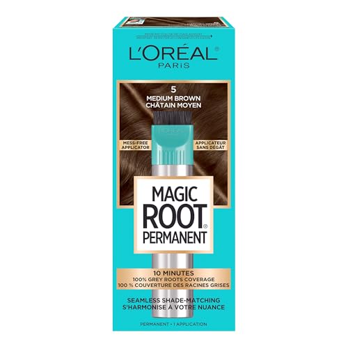Kit de Coloración Permanente L'Oreal Paris Magic Root Rescue 10 Minutos para Raíces, Aplicador de Precisión, Cobertura Total de Canas, 5 Marrón - imagen 3