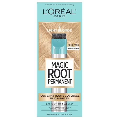 L’Oréal Paris Magic Root Tinte Permanente para Cabello, Kit de Coloración Raíces en 10 Minutos, 100% Cobertura de Canas, 9 Rubio Claro, 1 Unidad - imagen 1