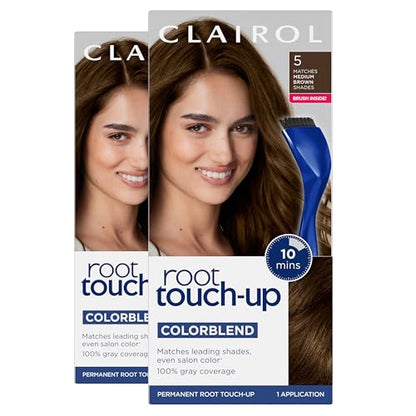 Clairol Root Touch-Up by Nice'n Easy Tinte Permanente para Cabello, Color 5 Marrón Medio, Paquete de 2 - imagen 1