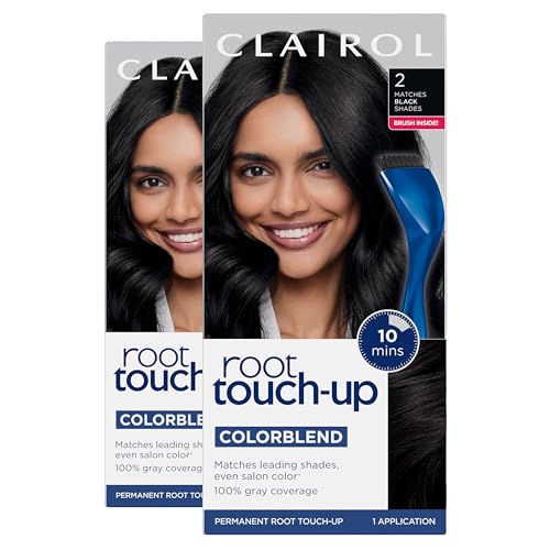 Clairol Root Touch-Up by Nice'n Easy Tinte Permanente para Cabello, 2 Negro | 100% Cobertura de Canas | Aplicación Fácil con Brocha | Pack de 2 - imagen 2