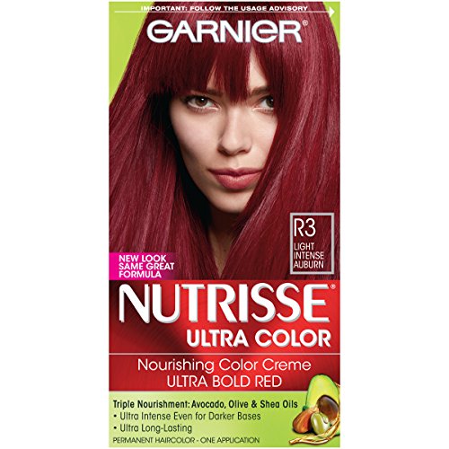 Crema Colorante para el Cabello Garnier Nutrisse Ultra Color, R3 Castaño Intenso Claro (El Empaque Puede Variar), Paquete de 1 - imagen 1