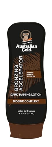 Australian Gold Loción Aceleradora de Bronceado Oscuro con Bronceador, 8 Onzas, Nuevo Empaque, Misma Fórmula, B003GX5SSC - imagen 1