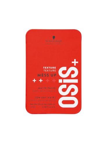 OSiS+ Mess Up Pasta Texturizadora Mate, 3.38 oz – Fijación Media, Pasta de Estilo Moldable y Reajustable para Peinados Definidos y Desordenados - imagen 1