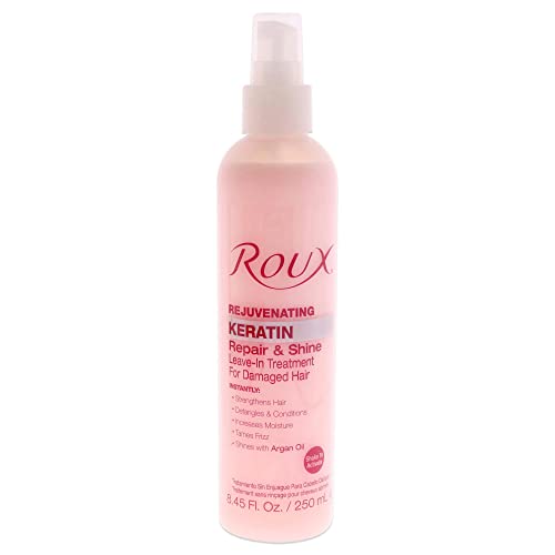 Tratamiento Sin Enjuague Roux Argan Oil Keratin Repair & Shine, Fórmula Rejuvenecedora para Cabello Dañado, 8.45 Fl Oz - imagen 1