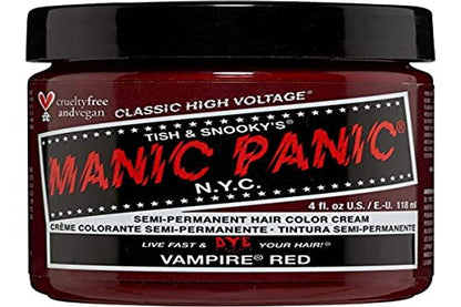 MANIC PANIC Classic Vampire Red Tinte Semipermanente para Cabello - Rojo Sangre Profundo para Mujeres y Hombres - Dura 4-6 Semanas - Vegano, Sin - imagen 3