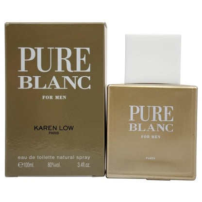 Karen Low Pure Blanc Eau De Toilette Spray para Hombres, 3.4 Onzas - imagen 1