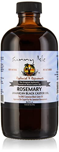 Aceite de Ricino Negro Jamaicano Sunny Isle de Romero 8oz | Fórmula para el Crecimiento del Cabello | Cuidado Suave para Piel Acneica | Tratamiento - imagen 1