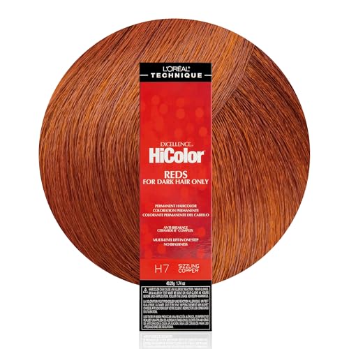 L'Oréal Technique HiColor Rojos Tinte Permanente para Cabello - Aclara Cabello Oscuro en un Paso, Sin Brassiness, Fórmula Cremosa Rica y Suave, Color - imagen 1