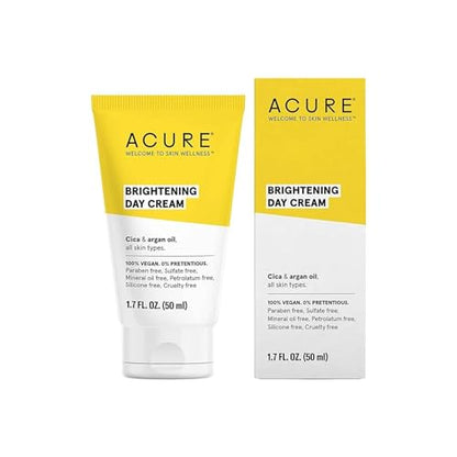Crema Facial Iluminadora Acure - Crema Cica, Hidratante Antienvejecimiento para Mujeres y Hombres, Loción Facial con Aceite de Argán para Reponer, - imagen 1