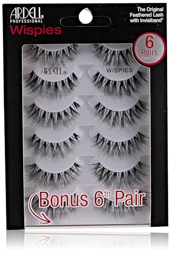Pestañas Postizas Ardell Wispies Negras, 6 Paquetes de Pestañas Adhesivas por Paquete - imagen 3