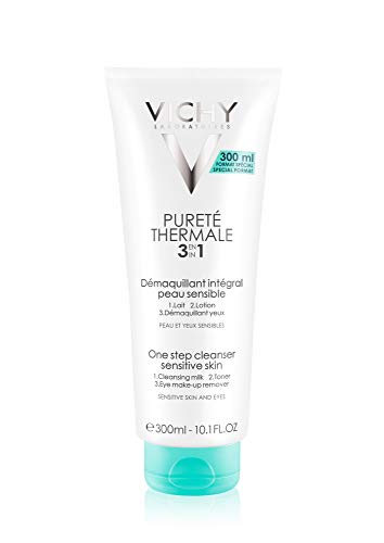 VICHY Pureté Thermale Limpiador 3 en 1 | Jabón Facial + Tónico + Desmaquillante | Sin Enjuague | Suave para Ojos | Para Piel Sensible y Lentes de - imagen 1