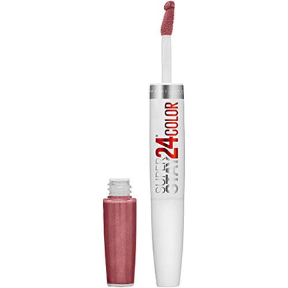 Maybelline Super Stay 24, Pintalabios Líquido de 2 Pasos, Color Duradero y Altamente Pigmentado con Bálsamo Hidratante, Forever Chestnut, Marrón, 1 - imagen 3