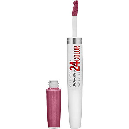 Maybelline Super Stay 24, Labial Líquido de 2 Pasos, Color Rosa Altamente Pigmentado y Duradero con Bálsamo Hidratante, Infinite Petal, 1 Unidad - imagen 2