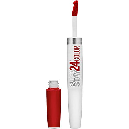 Maybelline Super Stay 24, Pintalabios Líquido de 2 Pasos, Color Rojo Intenso de Larga Duración con Bálsamo Hidratante, 1 Unidad - imagen 3
