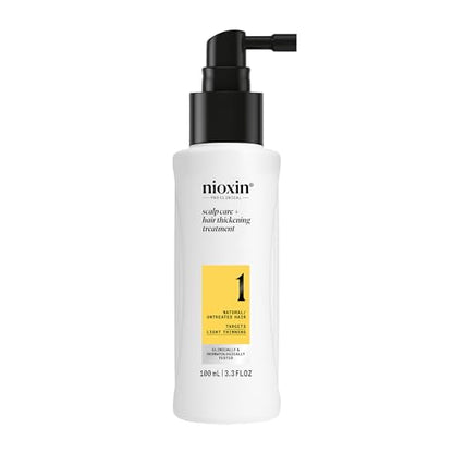 Tratamiento Leave-On NIOXIN Sistema 1 para Engrosar el Cuero Cabelludo y el Cabello | Para Cabello Natural o No Tratado con Pérdida Ligera | 3.4 Fl - imagen 1