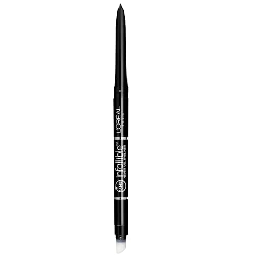 Lápiz de Ojos Mecánico L'Oreal Paris Makeup Infallible Never Fail con Sacapuntas Integrado, Negro Carbón, 0.008 oz. - imagen 3