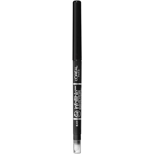 Lápiz de Ojos Mecánico L'Oreal Paris Makeup Infallible Never Fail con Sacapuntas Integrado, Negro, 0.008 oz., 1 Unidad - imagen 1