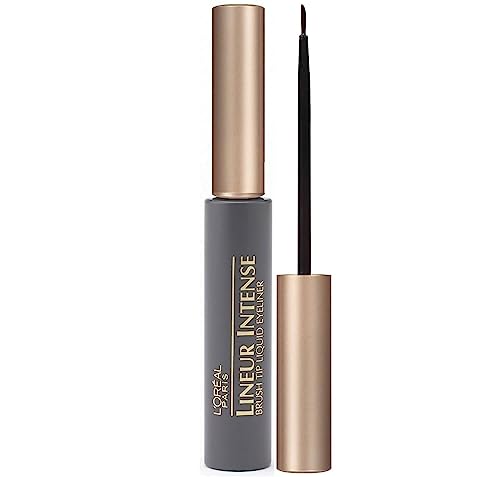 L'Oreal Paris Makeup Delineador Líquido Intenso con Pincel, Negro, 0.24 fl oz. - imagen 3