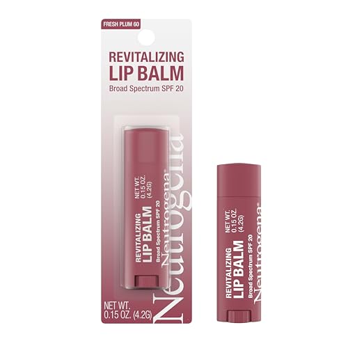 Bálsamo Labial Tinte Revitalizante Neutrogena con SPF 20, Hidratante con Protector Solar, Tono Sheer Fresh Plum 60, 0.15 oz - imagen 1