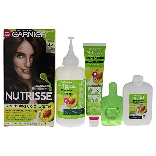 Crema Colorante para el Cabello Garnier Nutrisse, 434 Marrón Castaño Profundo (Castaño Chocolate) (El Empaque Puede Variar) - imagen 1