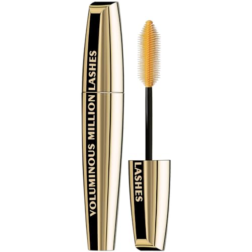Máscara L’Oreal Paris Makeup Voluminous Million Lashes, Voluminizadora con Colágeno, Cepillo Amplificador, Lavable, Negra, 0.32 Fl Oz, 1 Unidad - imagen 1