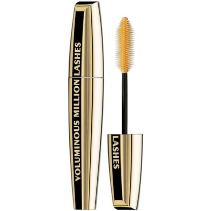 Máscara L’Oreal Paris Makeup Voluminous Million Lashes, Voluminizadora con Colágeno, Cepillo Amplificador, Lavable, Negra, 0.32 Fl Oz, 1 Unidad - imagen 4