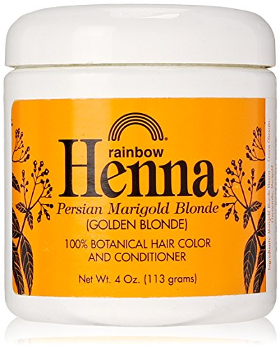 Colorante y Acondicionador de Cabello Henna Rainbow Research, Persa Caléndula Rubio/Dorado, 4 Onzas - imagen 2