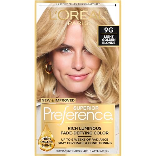 L'Oreal Paris Superior Preference Coloración Permanente Luminosa, Tinte para Cabello Rubios Dorados 9G, 1 Kit de Tinte para Hasta 9 Semanas de Brillo - imagen 4