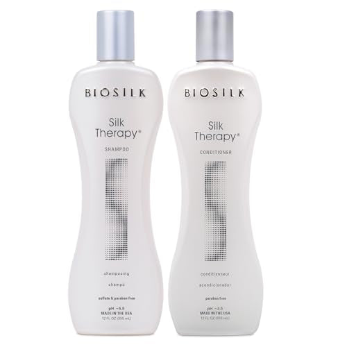 BioSilk Silk Therapy Set Dúo, Champú y Acondicionador para Limpieza Suave, Hidratación y Cabello Brillante, Sin Sulfatos, Sin Parabenos, 12 Oz Cada - imagen 2