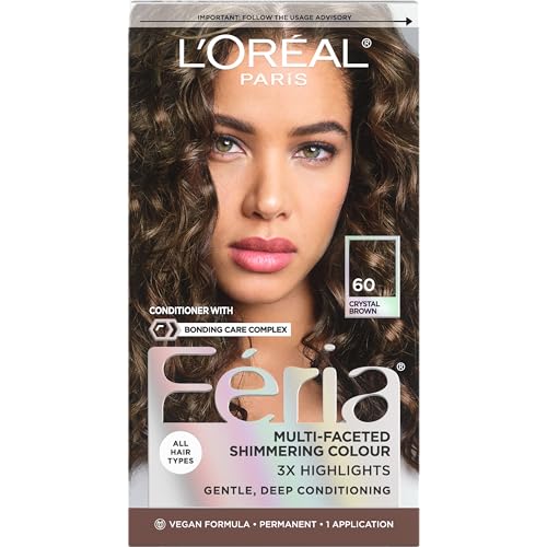 L'Oreal Paris Feria Coloración Permanente Brillante Multidimensional, 60 Marrón Cristal (Marrón Claro), Kit de Tinte para Cabello de 1 Unidad - imagen 4