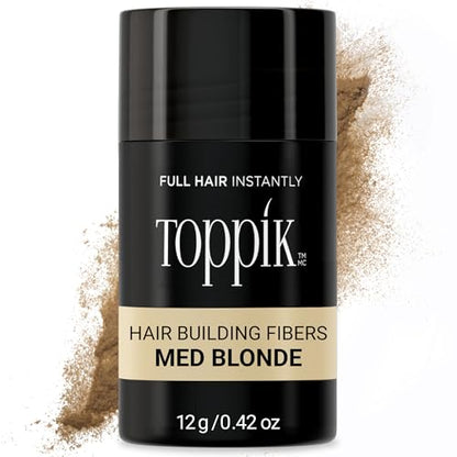Fibra Capilar Toppik, Rubio Medio, 12g, Rellena Cabello Fino o Ralo, Lucir Más Grueso y Abundante, 9 Tonos para Hombres y Mujeres, Fórmula de - imagen 4