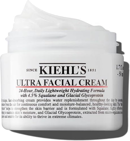 Crema Ultra Facial Kiehl's con 4.5% de Escualano para Fortalecer la Barrera Hidratante de la Piel, Hidratación Duradera, Rápida Absorción, Apta para - imagen 1