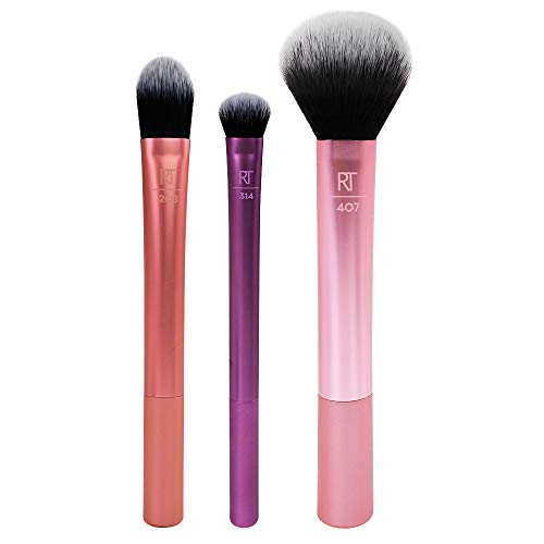 Kit de Pinceles de Maquillaje Real Techniques Travel Essentials, 4 Piezas, Multicolor, Pinceles Sintéticos Veganos, Ideal para Viajar - imagen 3