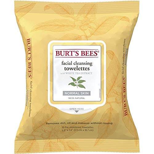 Toallitas Limpiadoras Faciales Burt's Bees para Piel Normal con Extracto de Té Blanco, Paquete de 30 - imagen 1