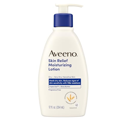Loción Hidratante Aveeno Skin Relief para Piel Muy Seca y Sensible, Rápida Absorción, Fórmula de Avena y Manteca de Karité, Sin Fragancia, 12 fl. oz - imagen 2