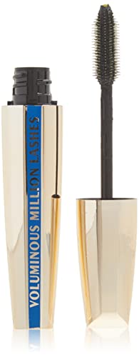 Máscara L’Oreal Paris Makeup Voluminous Million Lashes, Voluminizadora con Colágeno, Cepillo Amplificador, Resistente al Agua, Negro Intenso, 0.32 Fl - imagen 3