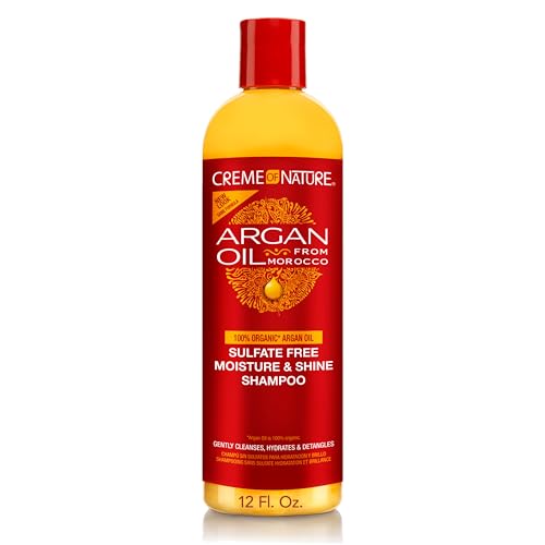 Champú Hidratante y Brillante Sin Sulfatos Creme of Nature, Limpia Suavemente, Hidrata y Desenreda, Infusionado con Aceite de Argán Puro de - imagen 3