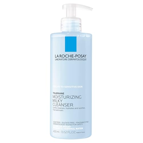 La Roche-Posay Toleriane Limpiador Lechoso Hidratante, Limpiador Facial Suave con Glicerina para Piel Seca, Sensible y Propensa a Alergias, 13.5 fl oz - imagen 1