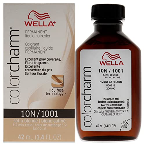 COLORCHARM Coloración Permanente Líquida para Cabello | 10N Rubio Satinado | Cobertura de hasta 100% de Canas | 1.42 Fl Oz - imagen 1