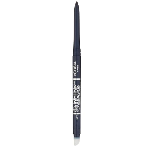 Lápiz de Ojos Mecánico L'Oreal Paris Makeup Infallible Never Fail con Sacapuntas Integrado, Color Marino, 0.008 oz. - imagen 4